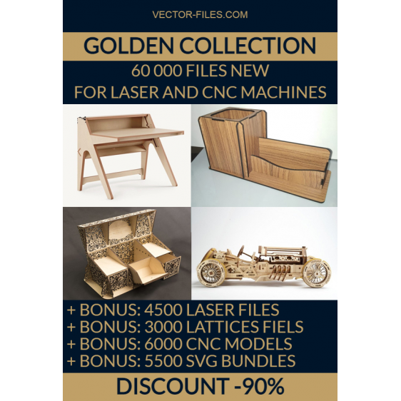 NEW 60 000 FILES FOR LASER AND CNC MACHINES | GOLDEN COLLECTION