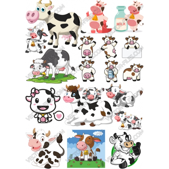 Cow bundle SVG clipart