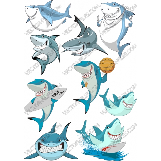 Shark bundle SVG clipart