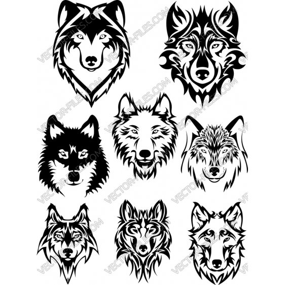 Wolf bundle SVG clipart