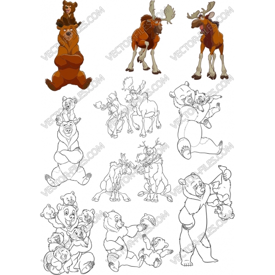 Brother bear bundle SVG clipart