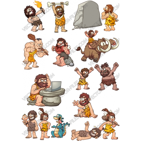 Caveman bundle SVG clipart