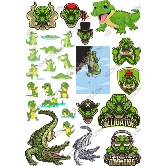 Crocodile bundle SVG clipart