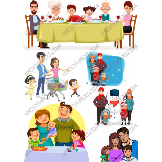 Family bundle SVG clipart