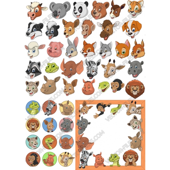 Funny animals bundle SVG clipart