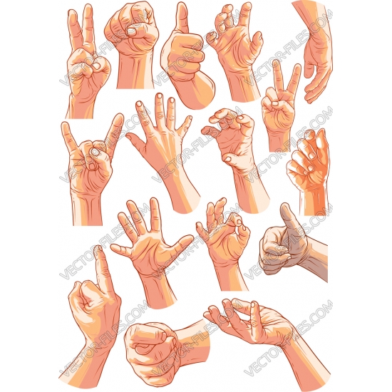 Hands bundle SVG clipart