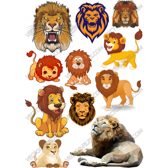 Lion bundle SVG clipart