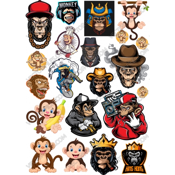 Monkey bundle SVG clipart