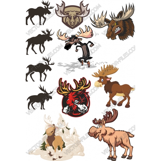 Moose bundle SVG clipart