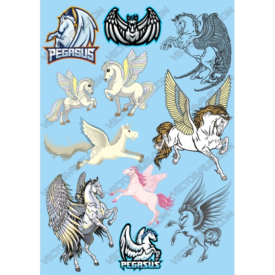 Pegasus bundle SVG clipart