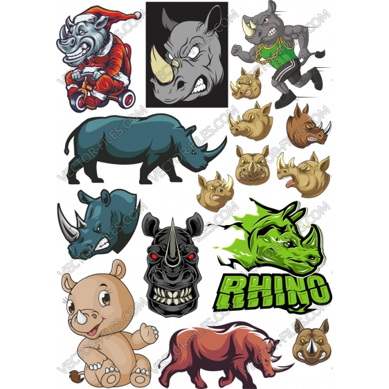 Rhino bundle SVG clipart