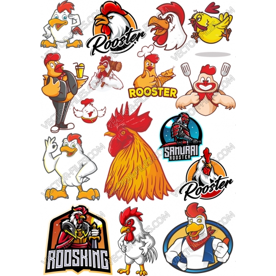 Rooster bundle SVG clipart