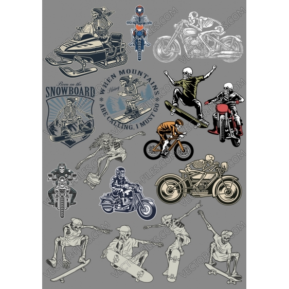 Sceleton bundle SVG clipart