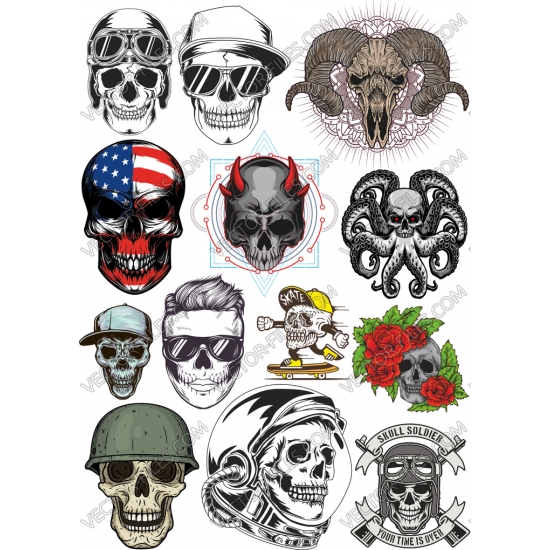 Scull bundle SVG clipart