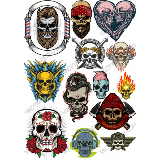 Scull bundle SVG clipart