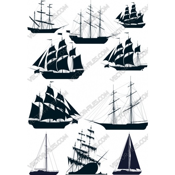 Ship bundle SVG clipart