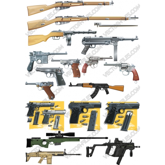 Weapons bundle SVG clipart