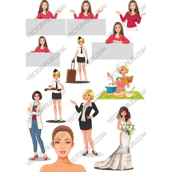 Woman bundle SVG clipart