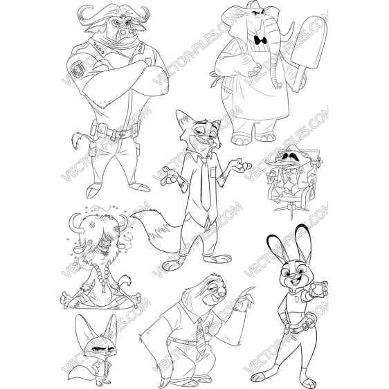 Zootopia bundle SVG clipart