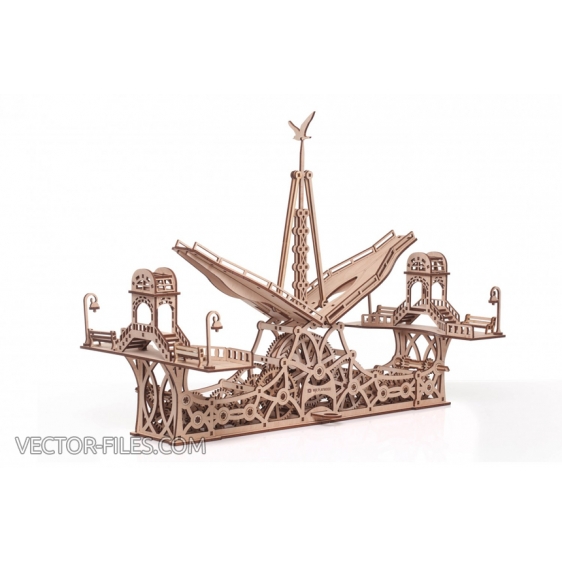 Mechanical Star Carousel Vector Files for Laser Cutting