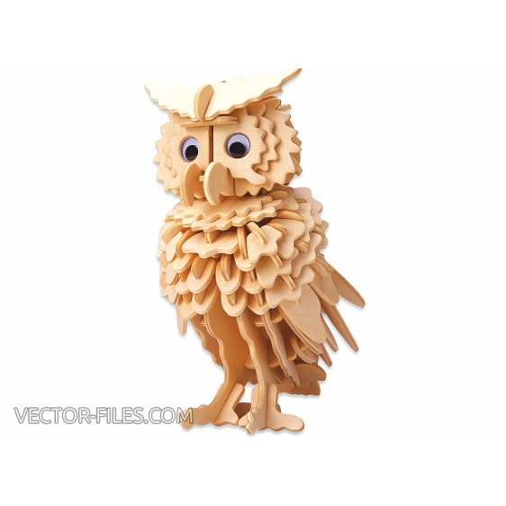 Wise Owl Laser Cut Vector File for CNC Projects