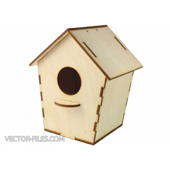 Charming Birdhouse Vector Template for Laser Cutting