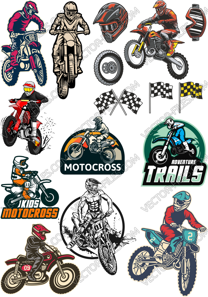 Motocross SVG, Motocross clipart, svg file, Motocross vector ...