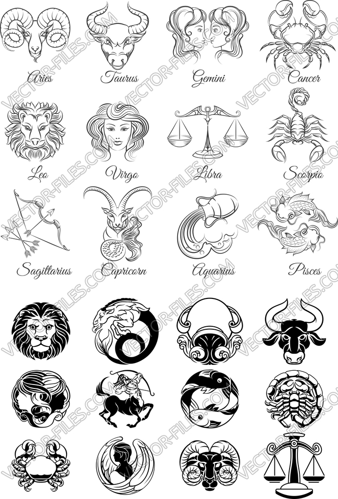 Zodiak Svg Zodiak Clipart Zodiak Svg File Zodiak Vector Cut File